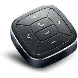 TUNAI Button Bluetooth Remote Control Kit for iPhone and Android; Wireless IPX7 Waterproof Phone Controller for Car Bike Motorbike Steering Wheel; Stereo, Audio, Siri & Camera
