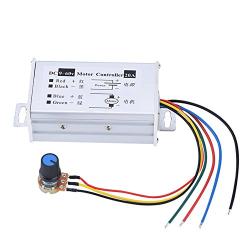 DC Motor Speed Controller, 9-60V DC 20A High Power PWM DC Motor Speed Regulator Stepless Variable Speed Regulator Switch Board with Button Switch and Metal Shell Product Name