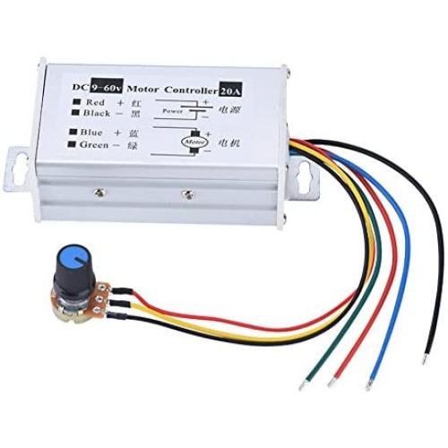 Régulateur de vitesse pour moteur DC en métal, bouton de réglage ajustable pour contrôleur de moteur DC, régulateur de tension, interrupteur à bouton réglable + Driver de contrôle. Régulateur de vitesse pour moteur DC en métal, bouton de réglage ajustable pour contrôleur de moteur DC, régulateur de tension, interrupteur à bouton réglable + Driver de contrôle.