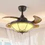 NOXARTE 36 Ceiling Fan with Light Remote Control Vintage Dimmable Retractable Fan Chandelier Lighting Fixture for Living Dining Room NOXARTE 36 Ceiling Fan with Light Remote Control Vintage Dimmable Retractable Fan Chandelier Lighting Fixture for Living Dining Room