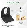 Keadic 4 Sets 37mm DC Geared Motor Mounting Bracket Holder with 6mm Hex Coupling and Set Screws