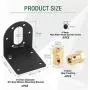 Keadic 4 Sets 37mm DC Geared Motor Mounting Bracket Holder with 6mm Hex Coupling and Set Screws