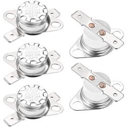 uxcell KSD301 Thermostat 150°C/302°F Normal Closed N.C Adjust Snap Disc Temperature Switch for Microwave,Oven,Coffee Maker 5pcs