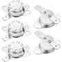 uxcell KSD301 Thermostat 150°C/302°F Normal Closed N.C Adjust Snap Disc Temperature Switch for Microwave,Oven,Coffee Maker 5pcs