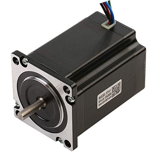 RTELLIGENT 57A1 Nema 23 Stepper Motor Stepping 1.3Nm/184.14oz-in 6.35mm Shaft 4-Wire 2.8A 1.8Deg Low Noise for Laser/CNC Machine