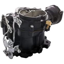 Trucktok 3310-804622R1 3310-86448A1 Marine Carburetor Replacement for Rochester 2 Barrel Mercarb Carburetor V8 5.0L 305 5.7L 350 Mercruiser Engine with Electric Choke Black