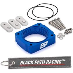 BlackPath - Fits Ford F-150 F-250 Super Duty F-350 Super Duty Throttle Body Spacer Performance (Blue) T6 Billet