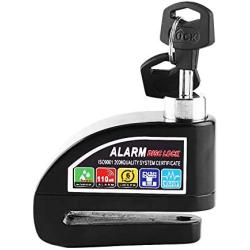 Alarm Disc Brake Lock, Motorcycle Scooter ycle Anti Theft Disc Brake Lock Security Alarming System(Black) Motorbike Alarm Motorbike Alarm