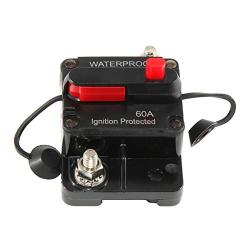 RED WOLF 60Amp Circuit Breaker for Boat Trolling Motor Marine ATV Trailer Vehicles Stereo Audio Electronic Battery Solar System Inline Fuse with Manual Reset Switch Waterproof