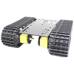 Intelligent RC Robotic Platform with 4PCS TT DC Motor, Robotic Caterpillar Moving Tank Chassis with Track & Metal Plate for Arduion Code Programming ROS Project Learning Education Tool Science Kit