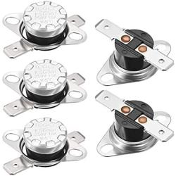 uxcell KSD301 Thermostat 105°C/221°F 10A Normally Closed N.C Adjust Snap Disc Temperature Switch 5pcs