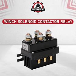 Replacement 12 Volt 500 Amp Winch Solenoid Contactor Relay - Compatible with Polaris Ranger 8000lb - 12000lbs and Other ATV, UTV, 4WD, SUV 4x4 Solenoid Winches 12V 15W - Wireless Remote System