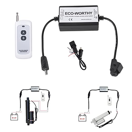 ECO LLC Linear Actuator Controller DC8-30V Wireless Remote Motor Control Switch Kit 5A