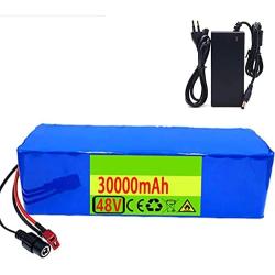 48V 30Ah E-Bike Lithium Battery Pack 13S3P Lithium Ion Electric Bike Battery with 54.6V 2A Charger for Motor Within 1000W and Power Tools Electric Scooter MTB Bicycles