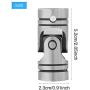 12mm/0.47in Dia Universal Joint, Shaft Coupling Motor Connector Steel Universal Joint 12×23×52mm + 2Pcs Rod +2 Pcs Ring