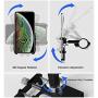 DS. DISTINCTIVE STYLE Aluminum Universal Bike Phone Mount for 31.8 mm Handlebar 360 Degree Rotatable Motorcycle Phone Holder Adjustable Cycling Phone Mount - Black
