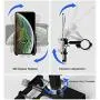 DS. DISTINCTIVE STYLE Aluminum Universal Bike Phone Mount for 31.8 mm Handlebar 360 Degree Rotatable Motorcycle Phone Holder Adjustable Cycling Phone Mount - Black
