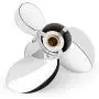 Qiluprop OEM Upgrade 10 1/2 x 13 (13 Spline) Upgrade Stainless Steel Outboard Motor Propeller Fit Mercury Engine 30-70 HP,48-855858A46,RH
