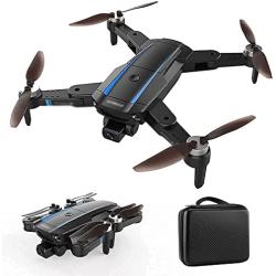 QUITOKA RC Drone 4-axis Aircraft with Brushless Motors 8K Ultra HD Camera The Body is Foldable GPS Positioning Automatic Return 25 Minutes Flight Time Long Control Range