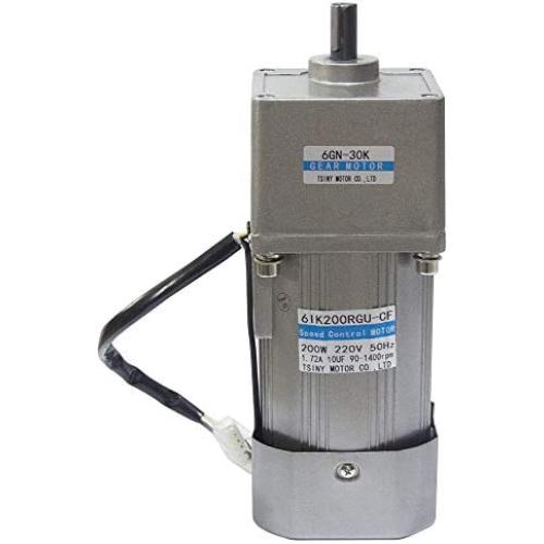 Bemonoc Powerful 200Watts AC 110V 50/60HZ Variable Speed Gear Reducer Motor Output Shaft Dia 18mm High Speed 180 rpm for Chemical Good Medical Industry