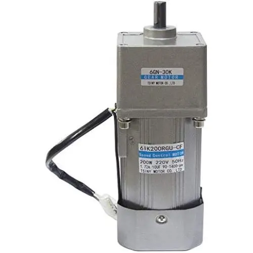 Bemonoc High Torque AC Motor 110V 50/60HZ 54 RPM Variable Speed Gear Reducer Motor 200Watts Output Shaft Dia 18mm