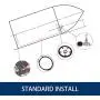 Kit de direction pour hors-bord 14ft avec câble de direction rotatif mécanique, turbine et volant de direction en mousse de luxe. Kit de direction pour hors-bord 14ft avec câble de direction rotatif mécanique, turbine et volant de direction en mousse de luxe.