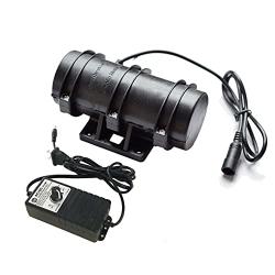 DC 12V Vibrating Motor Nylon Housing with Speed Regulator Truck Anti-Fatigue Vibrator for Vibration Screen Massage Bed, Black