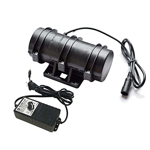 DC 12V Vibrating Motor Nylon Housing with Speed Regulator Truck Anti-Fatigue Vibrator for Vibration Screen Massage Bed, Black
