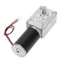 24V 8mm Shaft Worm Gear Motor, High Torsion Metal Gearbox Reversible Electric Turbo Speed Reduction Motor with Ball Bearing(20RPM)