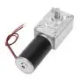 ViaGasaFamido Worm Gear Motor, DC High Torque Motor, Metal Reduction Gearbox Motor Reversible Electric Turbo Speed Reduction Motor with Ball Bearing 24V 8mm Shaft(100RPM)