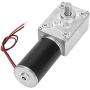 DC 12V Gear Motor High Torsion Speed Reduce Electric Gearbox Motor Reversible Worm Gear Motor 8mm Shaft (12V 50RPM)