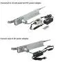 JQDML Reciprocating Linear Actuator 24V Adjustable Stroke 30-80mm 1.18-3.15 inch 120rpm Variable Speed with Remote Control, DC Power Adapter and End Connector