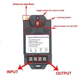 2000 Meters Long Distance Wireless Remote Control Switch high Power Water Pump Motor Lighting Industrial Wireless Remote Control Switch AC 110V 220V Relay Switch Transmitter High Range 6600ft