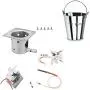 GRISUN Fire Burn Pot, Hot Rod Ignitor, Auger Motor and Grill Induction Fan Kit Replacement Parts Wood Pellet Grill Drip Grease Bucket