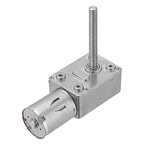 WINGONEER JGY370 DC12V 150RPM 50mm-M6 Screw Worm Gear Motor Self-Locking Reduction Gear Motor