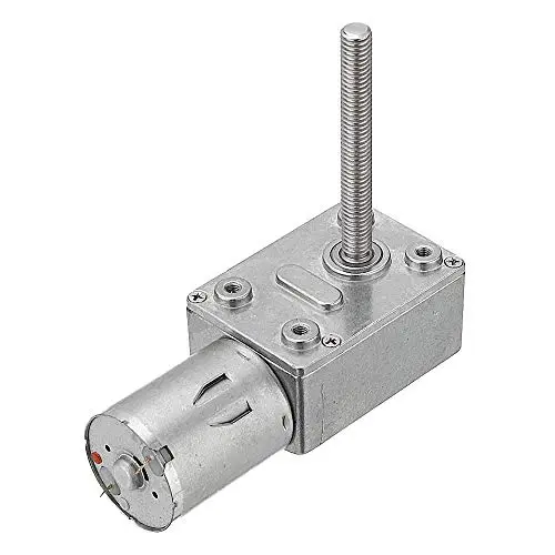 WINGONEER JGY370 DC12V 150RPM 50mm-M6 Screw Worm Gear Motor Self-Locking Reduction Gear Motor