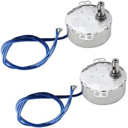 Jutagoss Synchronous Motor,TYC-50 Double Flat Shaft Direction CW/CCW, 4 Watt AC 110V 60-70 RMP, 2 Pcs