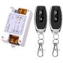 433Mhz RF Relay Remote Control Switch, AC 85V 110V 220V 250V 260V Universal 1 Channel 40A 433Mhz Remote Transmitter with Receiver for Motor, Water Pump Controller and More