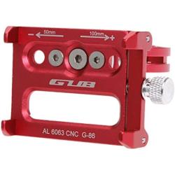 GUB Mountian Bike Phone Mount - Aluminum Alloy Universal Adjustable Bike Mount Cell Phone GPS Mount Holder Rotating Cradle Clamp for Bike Motorbike,iPhone Samsung Android All Smartphones (RED)