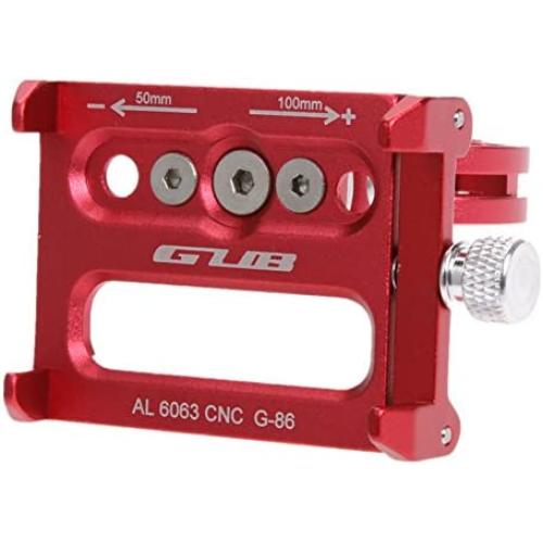 GUB Mountian Bike Phone Mount - Aluminum Alloy Universal Adjustable Bike Mount Cell Phone GPS Mount Holder Rotating Cradle Clamp for Bike Motorbike,iPhone Samsung Android All Smartphones (RED)