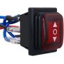 TWTADE Momentary Polarity Reverse Switch Waterproof Control Rocker Toggle Switch DC Motor 10A (LED DC 12V) 6 Pin 3 Position (ON)-Off-(ON) With Wire