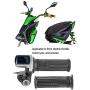 Akozon Electric Throttle Grip 36V Half-Twist Throttle with LED Power Indicator Key Lock for Electric Bikes Scooters Motorcycle