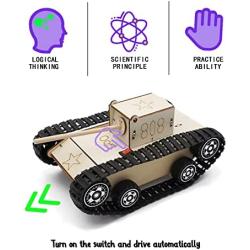 Oort DIY STEM Kit Motorized Tank Model Kit Education Science Experiment Project Wooden Assembly Toys for Boys and Girls