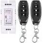 Interrupteur sans fil à télécommande 12V Universal 2 Canaux RF, Récepteur 433Mhz, Contrôleur de Moteur 9V - 12V DC avec 2 Émetteurs et 1 Récepteur Interrupteur sans fil à télécommande 12V Universal 2 Canaux RF, Récepteur 433Mhz, Contrôleur de Moteur 9V - 12V DC avec 2 Émetteurs et 1 Récepteur