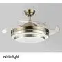 BSOD Ceiling Fan 42 Inch with 36W 3 Color Led Lights,4 Retractable ABS Blades, 65W Copper Motor Silent,Remote Controller (42 inch-2)