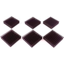 Easycargo 40mm Heatsink 40x40x11mm, Aluminum Cooler Cooling Heat Sink for Cooling 3D Printers, TEC1-12706 Thermoelectric Peltier Cooler 40mmx40mmx11mm (Black 6pcs)