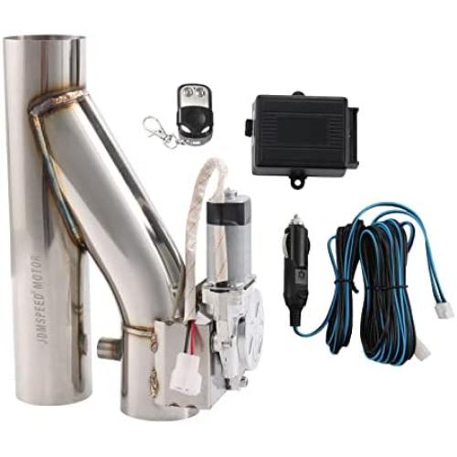 2.5 inch 63mm Stainless Steel Electric Exhaust Cutout Motor E-cut Valve Kit , Catback Single Y Pipe with One Controller Remote Kit