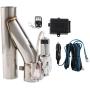 2.5 inch 63mm Stainless Steel Electric Exhaust Cutout Motor E-cut Valve Kit , Catback Single Y Pipe with One Controller Remote Kit