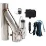 2.5 inch 63mm Stainless Steel Electric Exhaust Cutout Motor E-cut Valve Kit , Catback Single Y Pipe with One Controller Remote Kit
