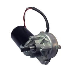 AZSSMUK DC Permanent Magnet Carbon Brush Garage Door Gear Motor Reversible Power 30W (12V, Left Double-Flat Shaft, 50RPM)